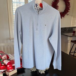 Vineyard Vines Sky Blue Men's Zip Up Sweater